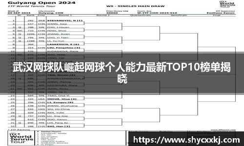 武汉网球队崛起网球个人能力最新TOP10榜单揭晓